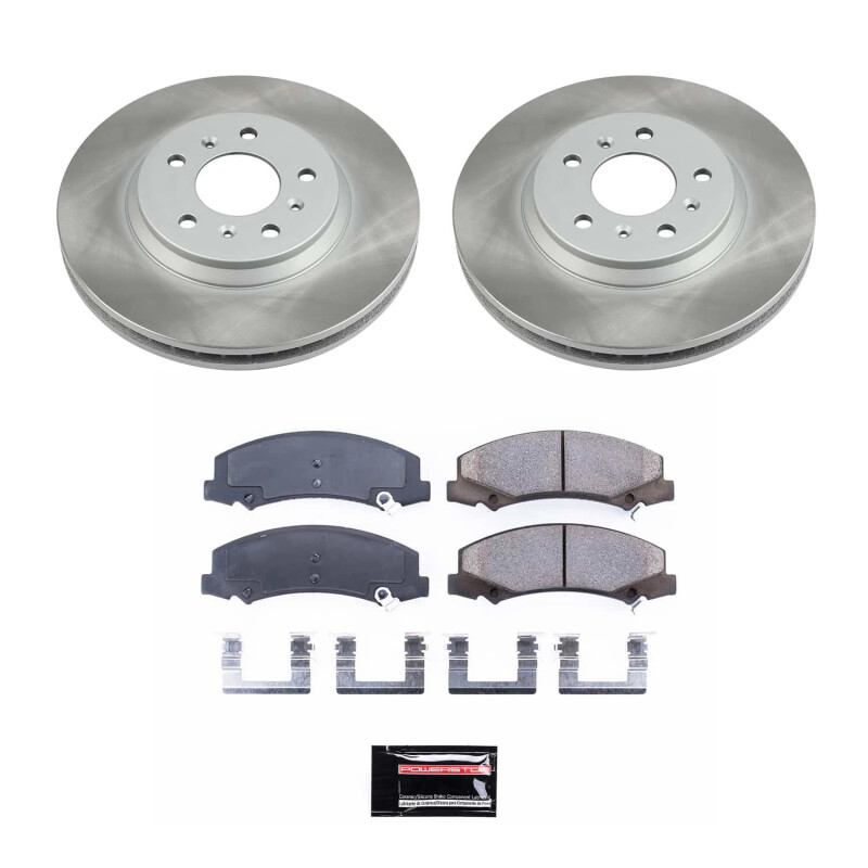 Volkswagen Touareg Brake Kit - Front + Rear - PowerStop - Carbon-Fiber Ceramic Pads + Drilled & Slotted Rotors - `04-`06