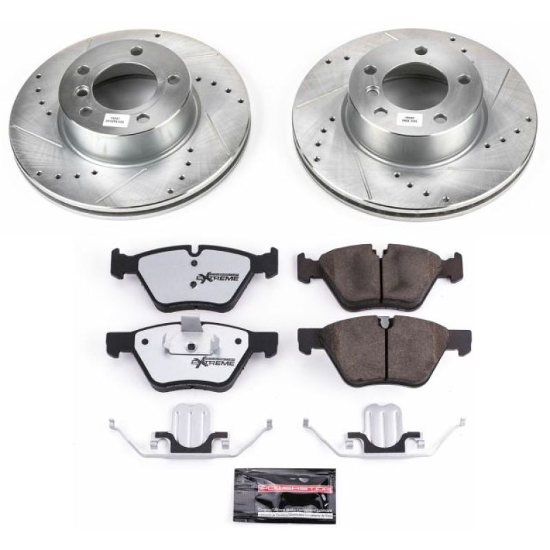 BMW 3 Series Brake Kit - Front - PowerStop - Drilled & Slotted Rotors + Carbon-Fiber Ceramic Pads - 2007 BMW 3 Series Brake Kit - Front - PowerStop - Drilled & Slotted Rotors + Carbon-Fiber Ceramic Pads - 2007