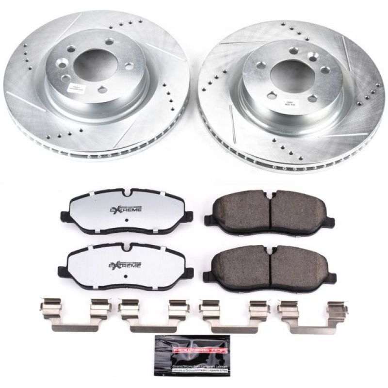 Land Rover LR3 Brake Pads + Rotors - Front - PowerStop - Z36 Truck & Tow + Drilled & Slotted Rotors + Carbon-Fiber Ceramic Pads - `05-`09 Land Rover LR3 Brake Pads + Rotors - Front - PowerStop - Z36 Truck & Tow + Drilled & Slotted Rotors + Carbon-Fiber Ceramic Pads - `05-`09
