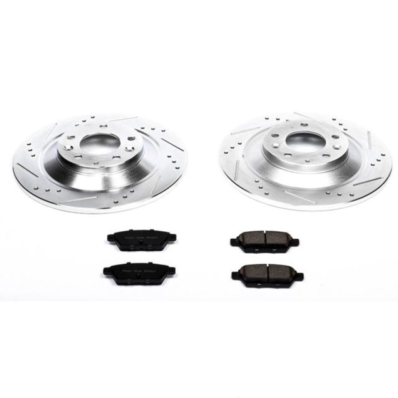 Mazda 6 Brake Kit - Rear - PowerStop - Drilled & Slotted Rotors + Carbon-Fiber Ceramic Pads - `06-`07 Mazda 6 Brake Kit - Rear - PowerStop - Drilled & Slotted Rotors + Carbon-Fiber Ceramic Pads - `06-`07