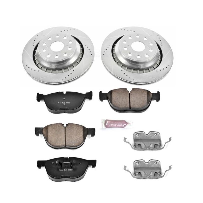 BMW X6 Brake Kit - Front - PowerStop - Drilled & Slotted Rotors + Carbon-Fiber Ceramic Pads + Hardware - `08-`10 BMW X6 Brake Kit - Front - PowerStop - Drilled & Slotted Rotors + Carbon-Fiber Ceramic Pads + Hardware - `08-`10