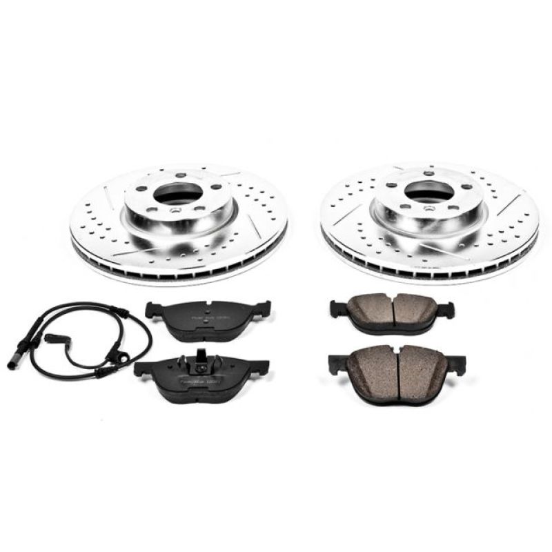 BMW X5 Brake Kit - Front - PowerStop - Z23 Evolution Sport, Drilled & Slotted Rotors + Carbon-Fiber Ceramic Pads - `07-`10 BMW X5 Brake Kit - Front - PowerStop - Z23 Evolution Sport, Drilled & Slotted Rotors + Carbon-Fiber Ceramic Pads - `07-`10