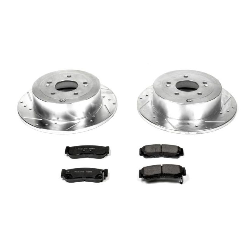 Hyundai Santa Fe Brake Kit - Rear - PowerStop - Drilled & Slotted Rotors + Carbon-Fiber Ceramic Pads - `07-`09 Hyundai Santa Fe Brake Kit - Rear - PowerStop - Drilled & Slotted Rotors + Carbon-Fiber Ceramic Pads - `07-`09