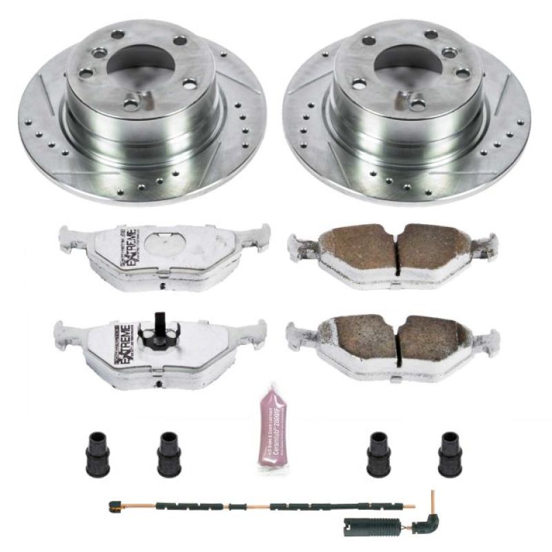 BMW Z4 Brake Kit - Rear - PowerStop - Drilled & Slotted Rotors + Carbon-Fiber Ceramic Pads - `03-`05 BMW Z4 Brake Kit - Rear - PowerStop - Drilled & Slotted Rotors + Carbon-Fiber Ceramic Pads - `03-`05