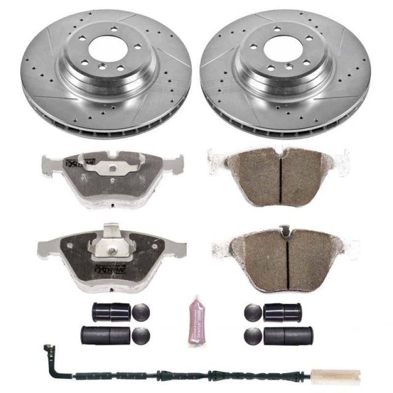 BMW 3 Series Brake Kit - Front - PowerStop - Drilled & Slotted Rotors + Carbon-Fiber Ceramic Pads - 2009 BMW 3 Series Brake Kit - Front - PowerStop - Drilled & Slotted Rotors + Carbon-Fiber Ceramic Pads - 2009