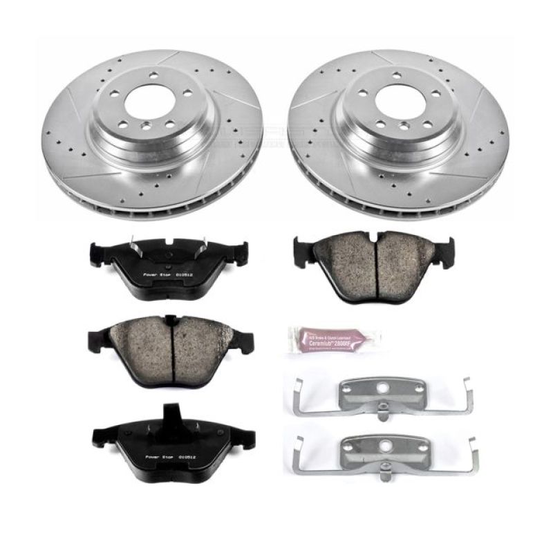 BMW 3 Series Brake Kit - Front - PowerStop - Drilled & Slotted Rotors + Carbon-Fiber Ceramic Pads + Premium Hardware - 2009 BMW 3 Series Brake Kit - Front - PowerStop - Drilled & Slotted Rotors + Carbon-Fiber Ceramic Pads + Premium Hardware - 2009