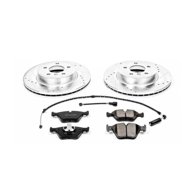 BMW X3 Brake Kit - Front - PowerStop - Drilled & Slotted Rotors + Carbon-Fiber Ceramic Pads - `04-`10 BMW X3 Brake Kit - Front - PowerStop - Drilled & Slotted Rotors + Carbon-Fiber Ceramic Pads - `04-`10