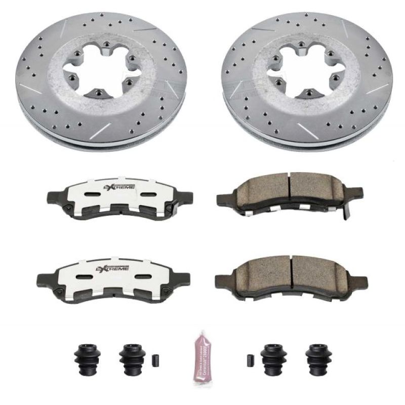 Chevrolet Colorado Brake Kit - Front - PowerStop - Drilled & Slotted Rotors + Carbon-Fiber Ceramic Pads - `09-`12