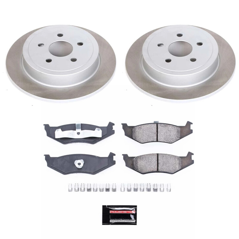 Volvo V50 Brake Kit - Front + Rear - PowerStop - Drilled & Slotted Rotors + Carbon-Fiber Ceramic Pads - 2005