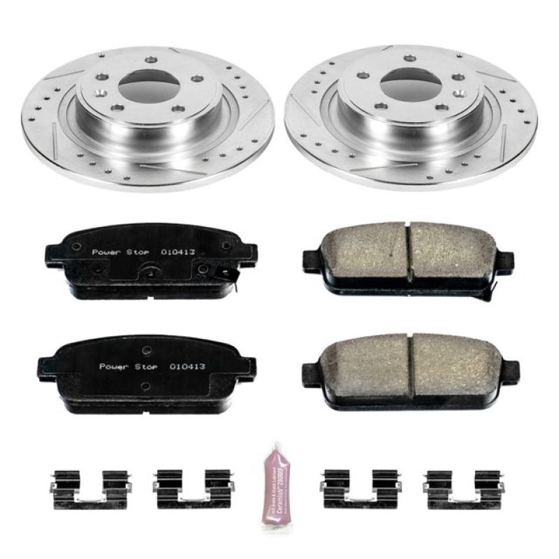 Buick Cascada Brake Kit - Rear - PowerStop - Drilled & Slotted Rotors + Carbon-Fiber Ceramic Pads - `16-`18