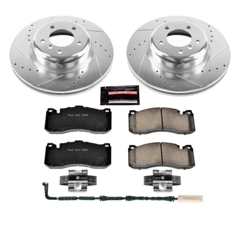 BMW 135i Brake Kit - Front - PowerStop - Drilled & Slotted Rotors + Carbon-Fiber Ceramic Pads - `08-`10 BMW 135i Brake Kit - Front - PowerStop - Drilled & Slotted Rotors + Carbon-Fiber Ceramic Pads - `08-`10
