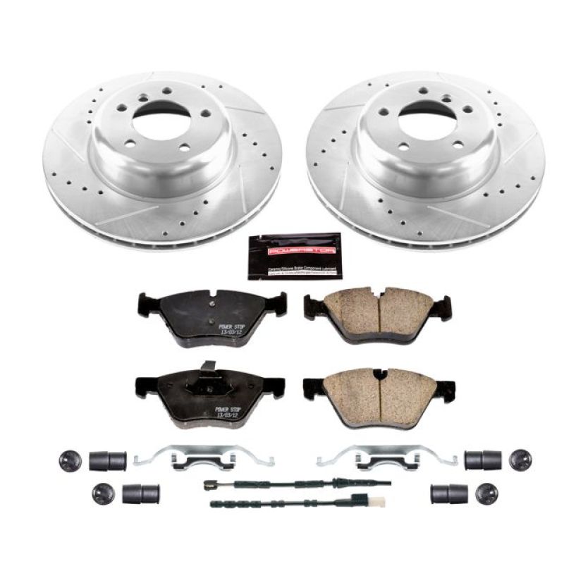 BMW Z4 Brake Kit - Front - PowerStop - Drilled & Slotted Rotors + Carbon-Fiber Ceramic Pads - `09-`16 BMW Z4 Brake Kit - Front - PowerStop - Drilled & Slotted Rotors + Carbon-Fiber Ceramic Pads - `09-`16