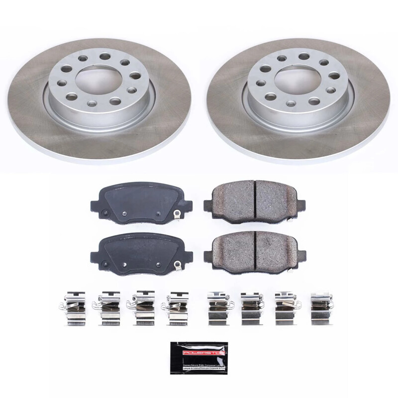 BMW X5 Brake Kit - Front + Rear - PowerStop - Drilled & Slotted Rotors + Carbon-Fiber Ceramic Pads - `04-`06