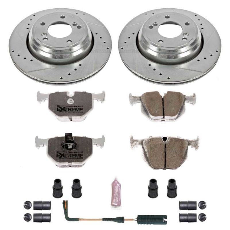 BMW M5 Brake Kit - Rear - PowerStop - Drilled & Slotted Rotors + Carbon-Fiber Ceramic Pads - `00-`03 BMW M5 Brake Kit - Rear - PowerStop - Drilled & Slotted Rotors + Carbon-Fiber Ceramic Pads - `00-`03