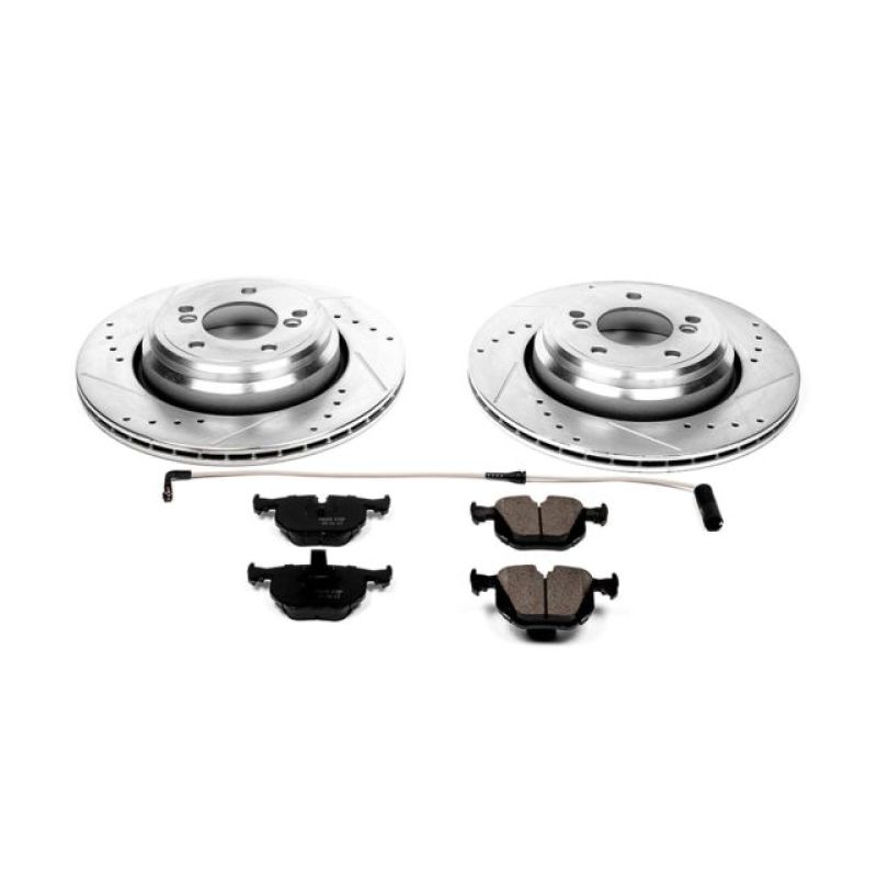 BMW M5 Brake Kit - Rear - PowerStop - Drilled & Slotted Rotors + Carbon-Fiber Ceramic Pads - `00-`03 BMW M5 Brake Kit - Rear - PowerStop - Drilled & Slotted Rotors + Carbon-Fiber Ceramic Pads - `00-`03