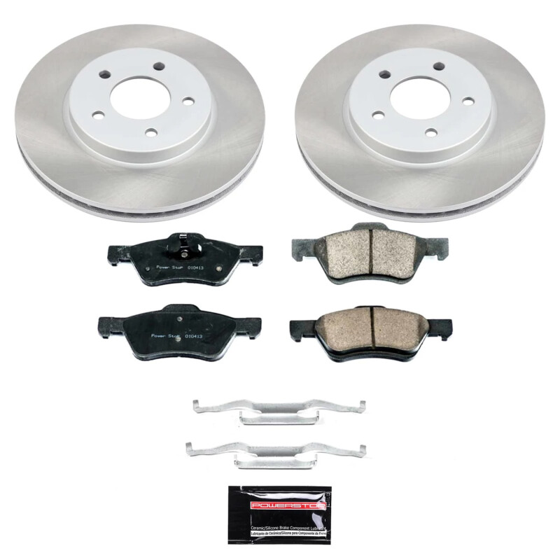 BMW X5 Brake Kit - Front + Rear - PowerStop - Drilled & Slotted Rotors + Carbon-Fiber Ceramic Pads - `02-`03
