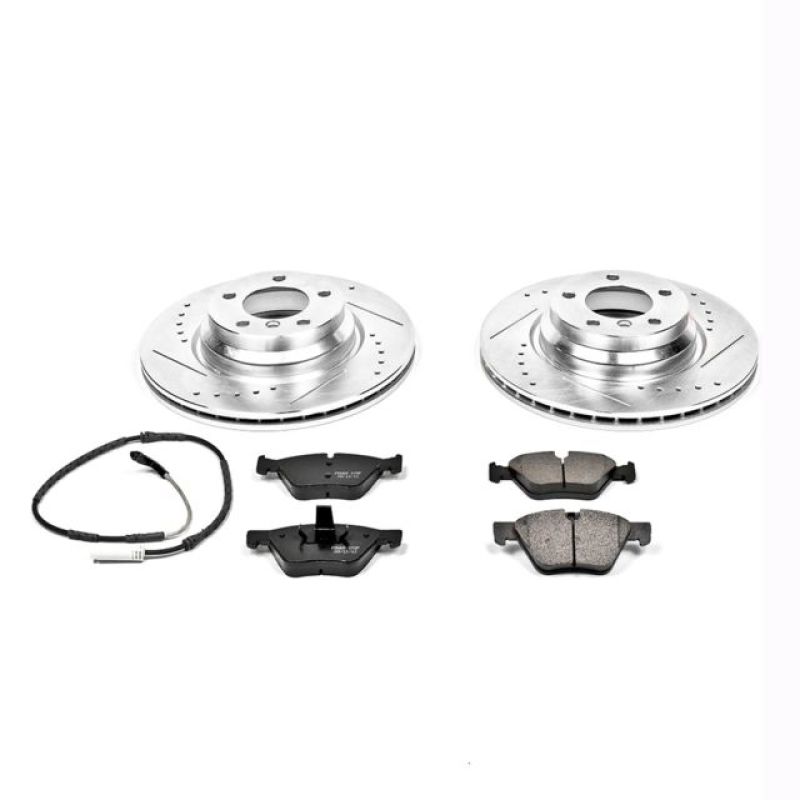 BMW 3 Series Brake Kit - Front - PowerStop - Drilled & Slotted Rotors + Carbon-Fiber Ceramic Pads - 2006 BMW 3 Series Brake Kit - Front - PowerStop - Drilled & Slotted Rotors + Carbon-Fiber Ceramic Pads - 2006