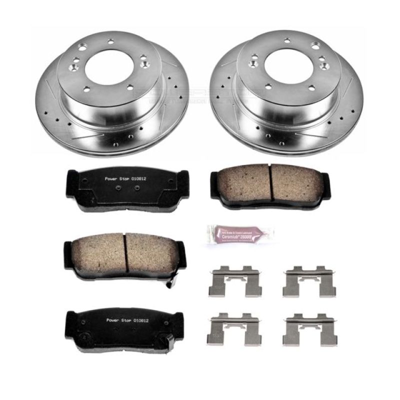 Kia Sorento Brake Kit - Rear - PowerStop - Z23 Evolution Sport Brake Upgrade Kit - `03-`06