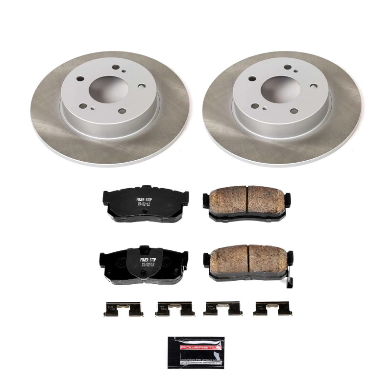 Dodge Durango Brake Kit - Front + Rear - PowerStop - Drilled & Slotted Rotors + Carbon-Fiber Ceramic Pads - `11-`19