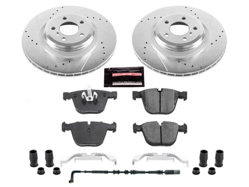 BMW 7 Series Brake Kit - Rear - PowerStop - Drilled & Slotted Rotors + Carbon-Fiber Ceramic Pads - `09-`10 BMW 7 Series Brake Kit - Rear - PowerStop - Drilled & Slotted Rotors + Carbon-Fiber Ceramic Pads - `09-`10