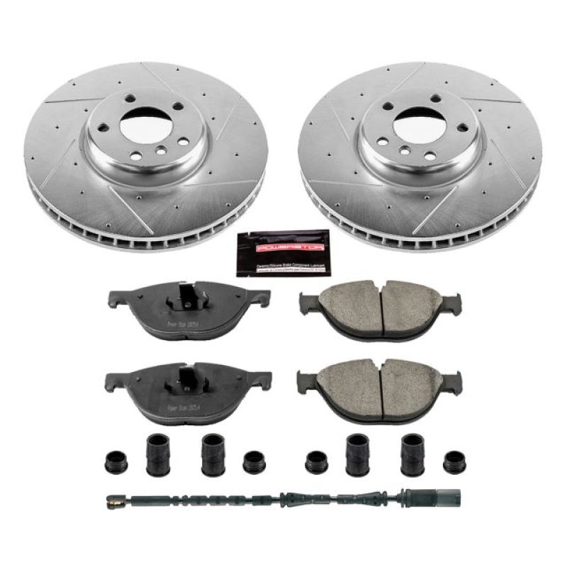 BMW 535i Brake Kit - Front - PowerStop - Drilled & Slotted Rotors + Carbon-Fiber Ceramic Pads - `10-`17 BMW 535i Brake Kit - Front - PowerStop - Drilled & Slotted Rotors + Carbon-Fiber Ceramic Pads - `10-`17