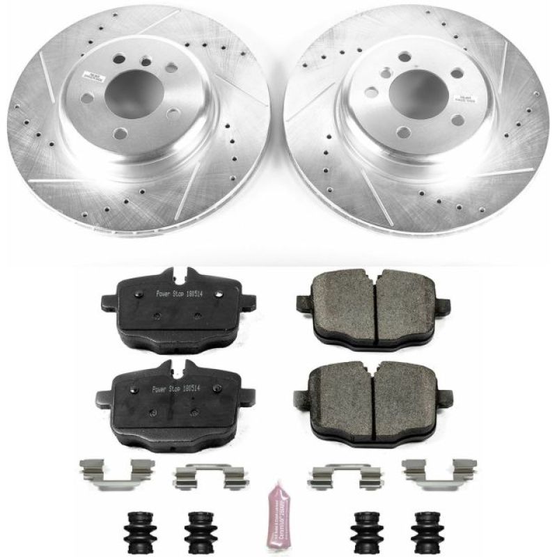 BMW 640i Brake Kit - Rear - PowerStop - Drilled & Slotted Rotors + Carbon-Fiber Ceramic Pads - `12-`18 BMW 640i Brake Kit - Rear - PowerStop - Drilled & Slotted Rotors + Carbon-Fiber Ceramic Pads - `12-`18