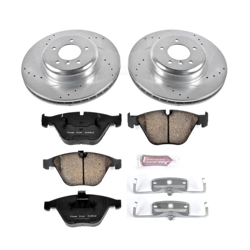 BMW 3 Series Brake Kit - Front - PowerStop - Drilled & Slotted Rotors + Carbon-Fiber Ceramic Pads - 2011 BMW 3 Series Brake Kit - Front - PowerStop - Drilled & Slotted Rotors + Carbon-Fiber Ceramic Pads - 2011