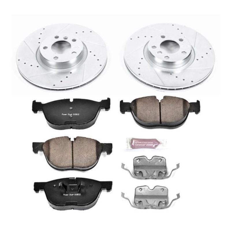 BMW X5 Brake Kit - Front - PowerStop - Drilled & Slotted Rotors + Carbon-Fiber Ceramic Pads - `10-`13 BMW X5 Brake Kit - Front - PowerStop - Drilled & Slotted Rotors + Carbon-Fiber Ceramic Pads - `10-`13