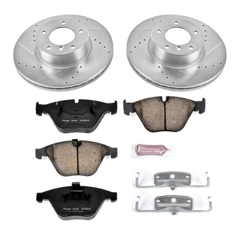 BMW X1 Brake Kit - Front - PowerStop - Drilled & Slotted Rotors + Carbon-Fiber Ceramic Pads - `13-`15 BMW X1 Brake Kit - Front - PowerStop - Drilled & Slotted Rotors + Carbon-Fiber Ceramic Pads - `13-`15