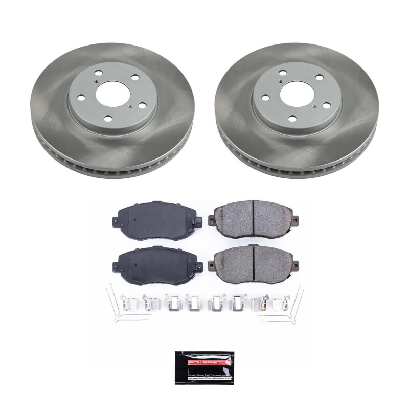 Infiniti M35h Brake Kit - Front + Rear - PowerStop - Drilled & Slotted Rotors + Carbon-Fiber Ceramic Pads - `12-`13 Infiniti M35h Brake Kit - Front + Rear - PowerStop - Drilled & Slotted Rotors + Carbon-Fiber Ceramic Pads - `12-`13