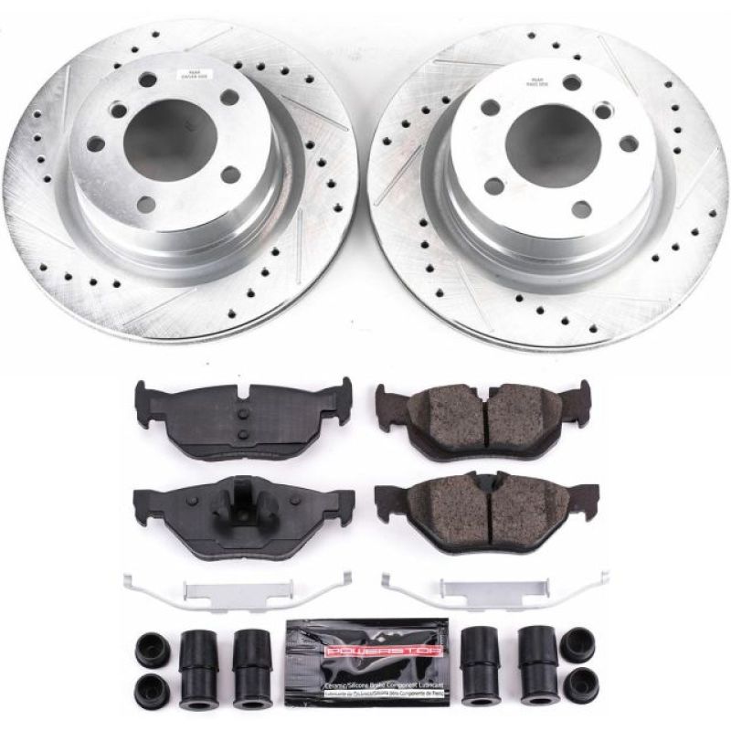 BMW 1 Series Brake Kit - Rear - PowerStop - Drilled & Slotted Rotors + Carbon-Fiber Ceramic Pads - `10-`13 BMW 1 Series Brake Kit - Rear - PowerStop - Drilled & Slotted Rotors + Carbon-Fiber Ceramic Pads - `10-`13
