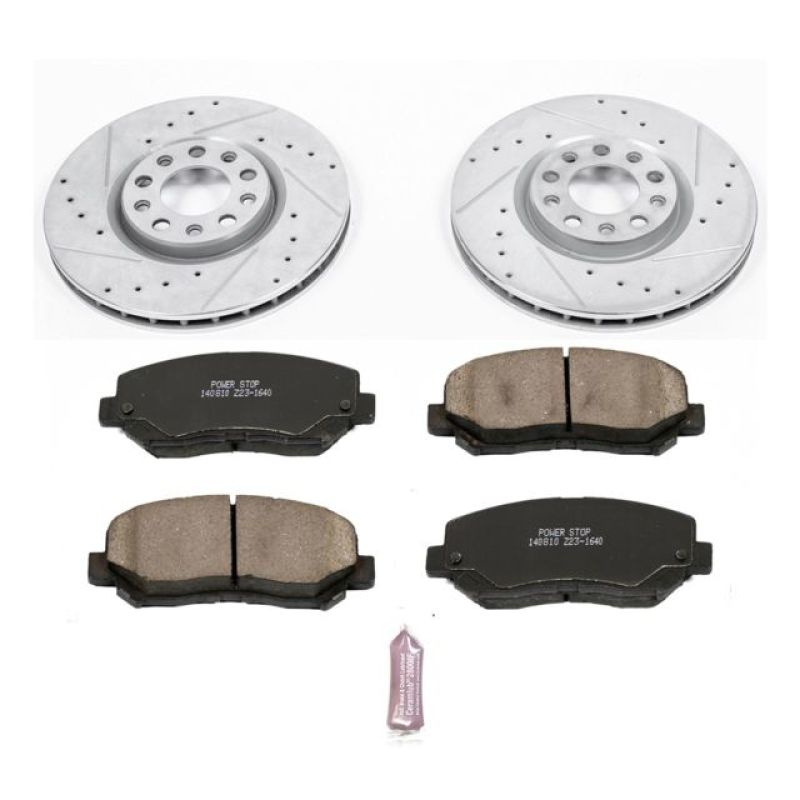 Chrysler 200 Brake Kit - Front - PowerStop - Drilled & Slotted Rotors + Carbon-Fiber Ceramic Pads - `15-`17 Chrysler 200 Brake Kit - Front - PowerStop - Drilled & Slotted Rotors + Carbon-Fiber Ceramic Pads - `15-`17