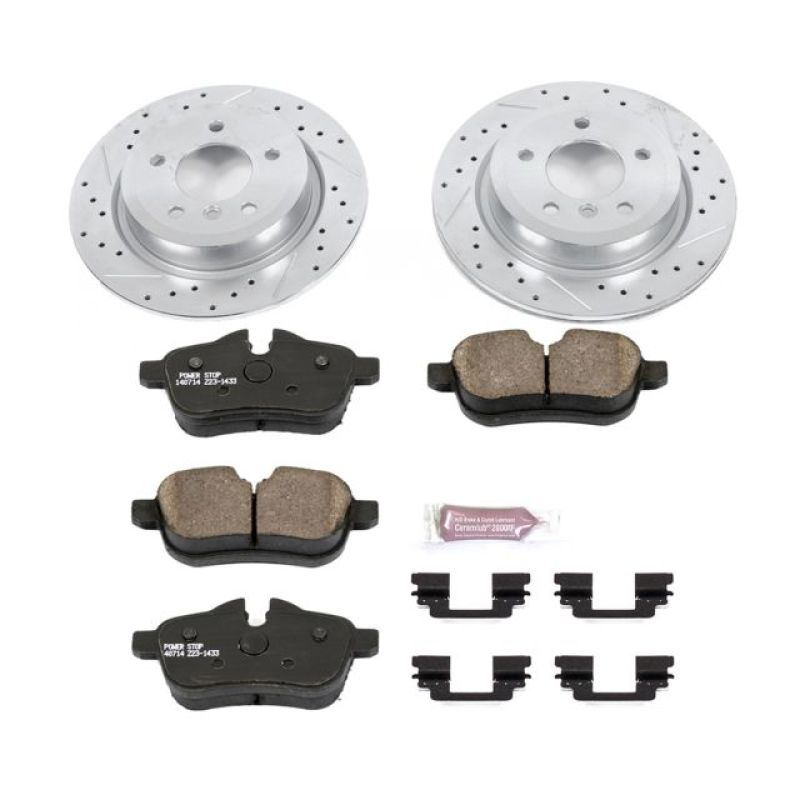 BMW Z4 Brake Kit - Rear - PowerStop - Drilled & Slotted Rotors + Carbon-Fiber Ceramic Pads - `11-`16 BMW Z4 Brake Kit - Rear - PowerStop - Drilled & Slotted Rotors + Carbon-Fiber Ceramic Pads - `11-`16