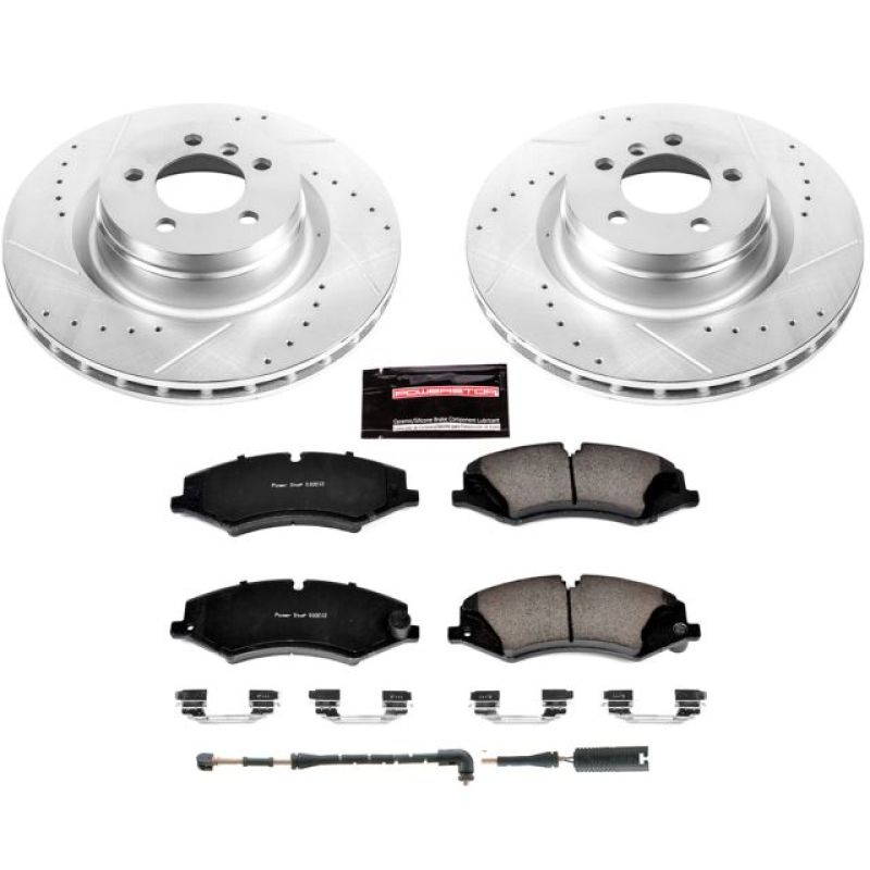 Land Rover Range Rover Brake Pads + Rotors - Front - PowerStop - Z23 Evolution Sport + Drilled & Slotted Rotors + Carbon-Fiber Ceramic Pads - `10-`12 Land Rover Range Rover Brake Pads + Rotors - Front - PowerStop - Z23 Evolution Sport + Drilled & Slotted Rotors + Carbon-Fiber Ceramic Pads - `10-`12