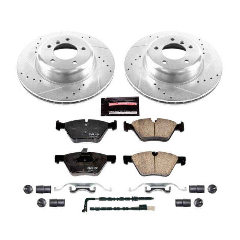 BMW Z4 Brake Kit - Front - PowerStop - Drilled & Slotted Rotors + Carbon-Fiber Ceramic Pads - `09-`10 BMW Z4 Brake Kit - Front - PowerStop - Drilled & Slotted Rotors + Carbon-Fiber Ceramic Pads - `09-`10