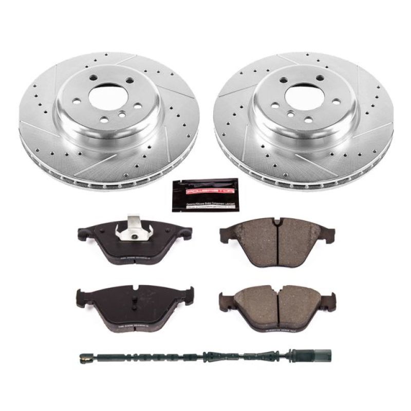 BMW 535i Brake Kit - Front - PowerStop - Drilled & Slotted Rotors + Carbon-Fiber Ceramic Pads - 2011 BMW 535i Brake Kit - Front - PowerStop - Drilled & Slotted Rotors + Carbon-Fiber Ceramic Pads - 2011