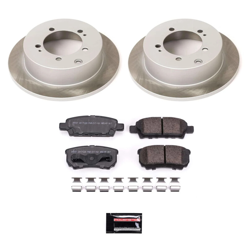 Volkswagen Touareg Brake Kit - Front + Rear - PowerStop - Z23 Evolution Sport + Carbon-Fiber Ceramic Pads + Drilled & Slotted Rotors - `11-`15