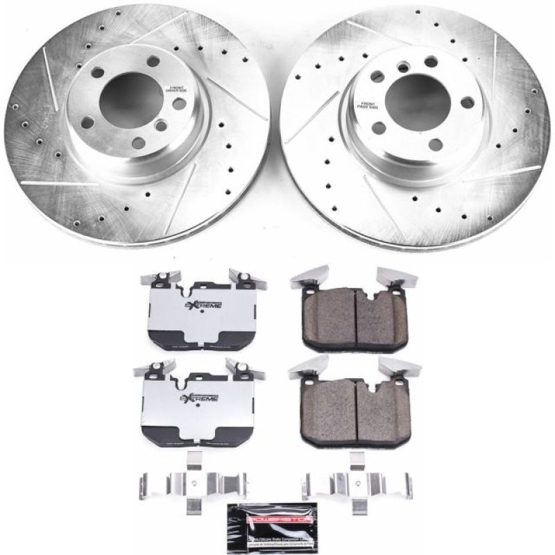 BMW ActiveHybrid 3 Brake Kit - Front - PowerStop - Drilled & Slotted Rotors + Carbon-Fiber Ceramic Pads - `13-`15 BMW ActiveHybrid 3 Brake Kit - Front - PowerStop - Drilled & Slotted Rotors + Carbon-Fiber Ceramic Pads - `13-`15
