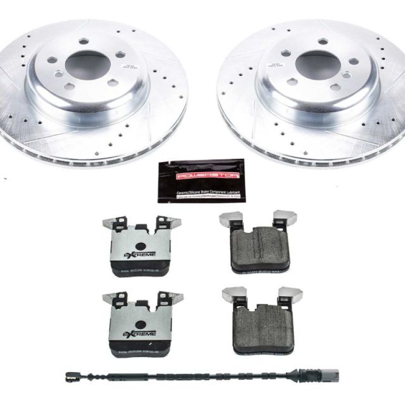 BMW 335i Brake Kit - Rear - PowerStop - Drilled & Slotted Rotors + Carbon-Fiber Ceramic Pads - `12-`15 BMW 335i Brake Kit - Rear - PowerStop - Drilled & Slotted Rotors + Carbon-Fiber Ceramic Pads - `12-`15