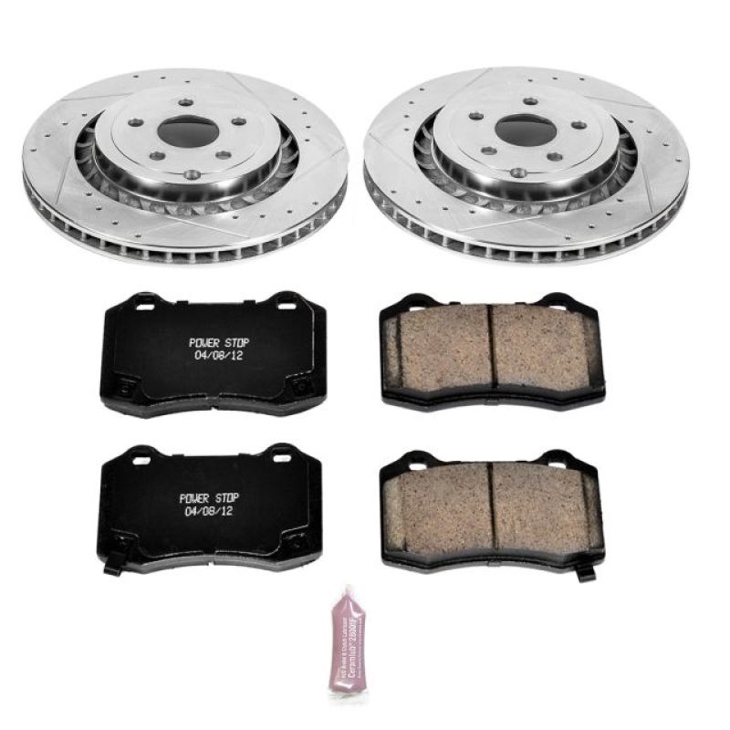 Chevrolet SS Brake Kit - Rear - PowerStop - Drilled & Slotted Rotors + Carbon-Fiber Ceramic Pads - `15-`17