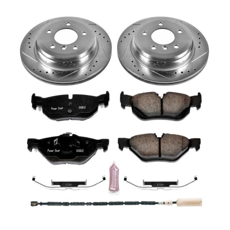 BMW X1 Brake Kit - Rear - PowerStop - Drilled & Slotted Rotors + Carbon-Fiber Ceramic Pads - `13-`15 BMW X1 Brake Kit - Rear - PowerStop - Drilled & Slotted Rotors + Carbon-Fiber Ceramic Pads - `13-`15