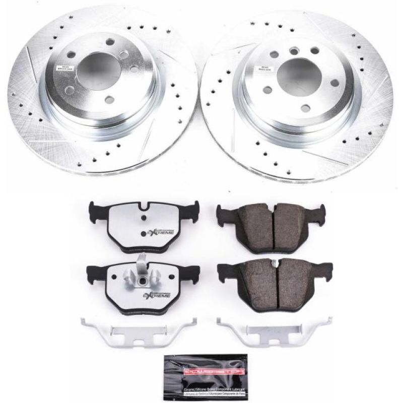BMW X1 Brake Kit - Rear - PowerStop - Drilled & Slotted Rotors + Carbon-Fiber Ceramic Pads - `13-`15 BMW X1 Brake Kit - Rear - PowerStop - Drilled & Slotted Rotors + Carbon-Fiber Ceramic Pads - `13-`15