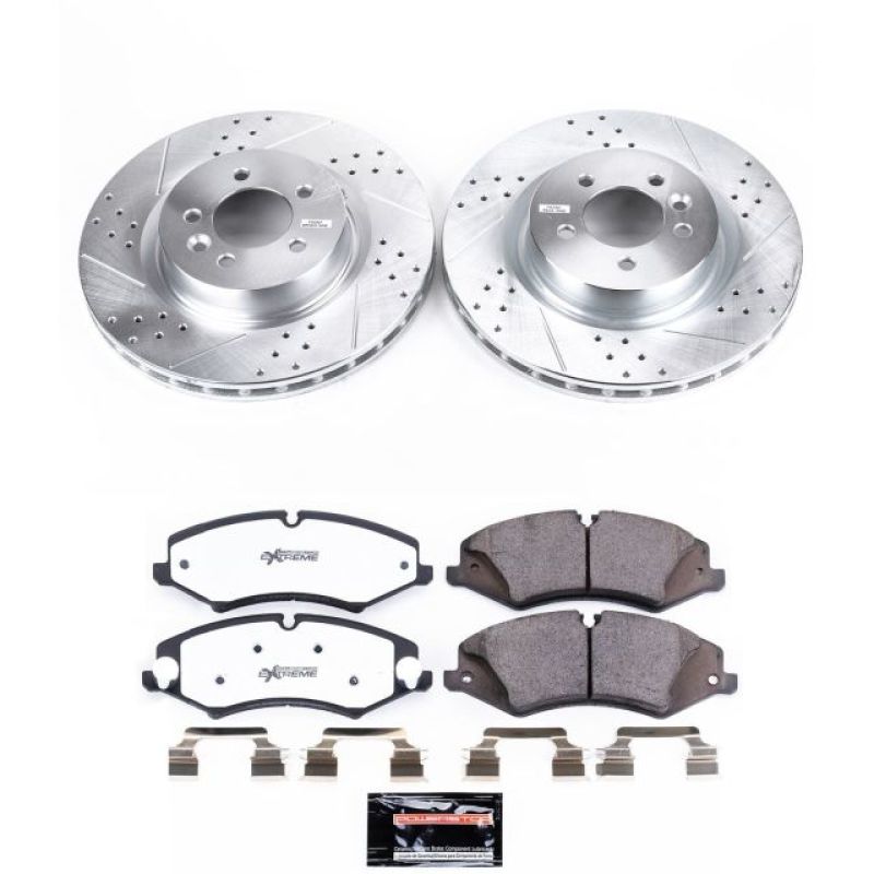 Land Rover Range Rover Brake Pads + Rotors - Front - PowerStop - Z36 Truck & Tow: Drilled & Slotted Rotors + Carbon-Fiber Ceramic Pads - `14-`17 Land Rover Range Rover Brake Pads + Rotors - Front - PowerStop - Z36 Truck & Tow: Drilled & Slotted Rotors + Carbon-Fiber Ceramic Pads - `14-`17