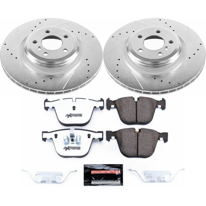 BMW 7 Series Brake Kit - Rear - PowerStop - Drilled & Slotted Rotors + Carbon-Fiber Ceramic Pads - `10-`15 BMW 7 Series Brake Kit - Rear - PowerStop - Drilled & Slotted Rotors + Carbon-Fiber Ceramic Pads - `10-`15