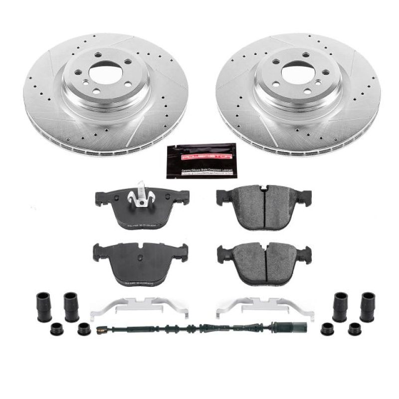 BMW 7 Series Brake Kit - Rear - PowerStop - Drilled & Slotted Rotors + Carbon-Fiber Ceramic Pads - `10-`15 BMW 7 Series Brake Kit - Rear - PowerStop - Drilled & Slotted Rotors + Carbon-Fiber Ceramic Pads - `10-`15