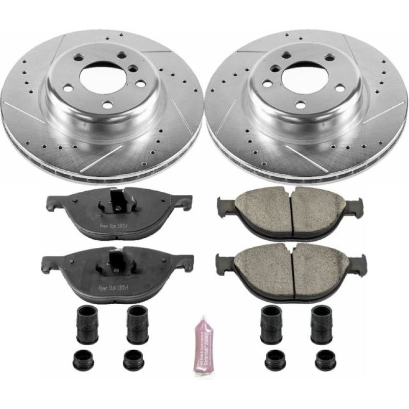 BMW 528 Brake Kit - Front - PowerStop - Drilled & Slotted Rotors + Carbon-Fiber Ceramic Pads - `12-`13 BMW 528 Brake Kit - Front - PowerStop - Drilled & Slotted Rotors + Carbon-Fiber Ceramic Pads - `12-`13