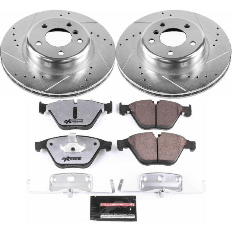 BMW 528 Brake Kit - Front - PowerStop - Drilled & Slotted Rotors + Carbon-Fiber Ceramic Pads - `14-`16 BMW 528 Brake Kit - Front - PowerStop - Drilled & Slotted Rotors + Carbon-Fiber Ceramic Pads - `14-`16