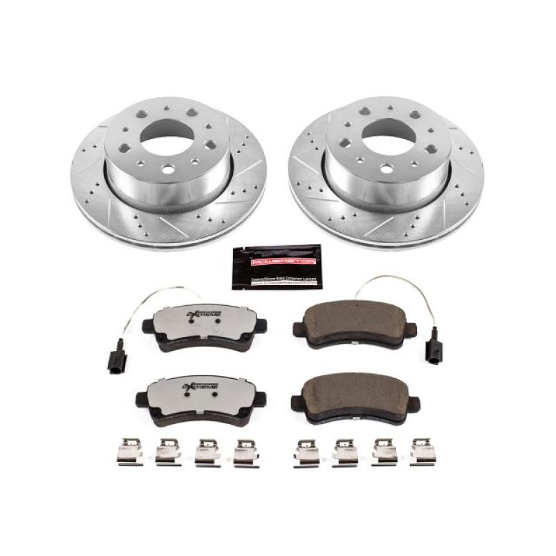 Ram ProMaster 1500 Brake Kit - Rear - PowerStop - Drilled & Slotted Rotors + Carbon-Fiber Ceramic Pads - `15-`19