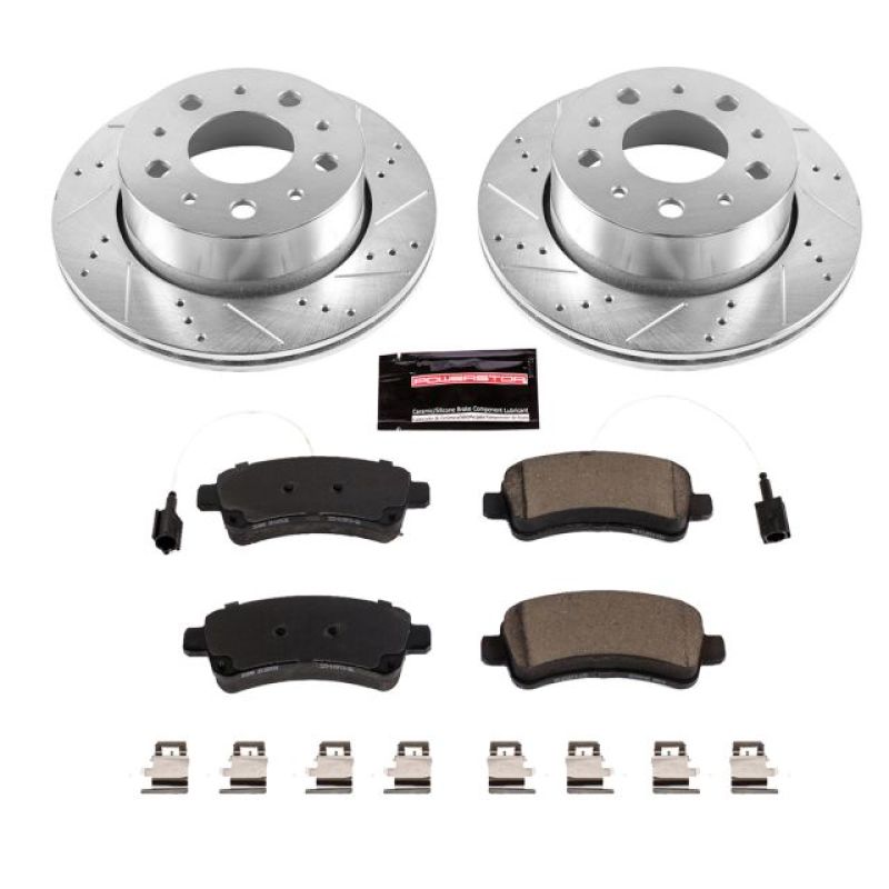 Ram ProMaster 1500 Brake Kit - Rear - PowerStop - Drilled & Slotted Rotors + Carbon-Fiber Ceramic Pads - `15-`19