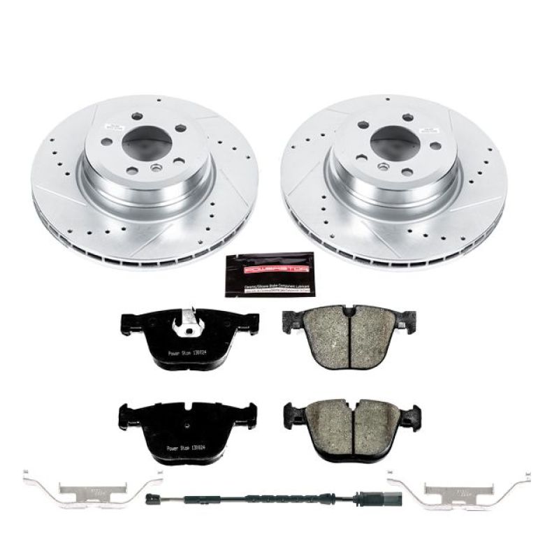 BMW X6 Brake Kit - Rear - PowerStop - Drilled & Slotted Rotors + Carbon-Fiber Ceramic Pads - `11-`18 BMW X6 Brake Kit - Rear - PowerStop - Drilled & Slotted Rotors + Carbon-Fiber Ceramic Pads - `11-`18